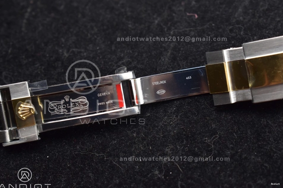 on Unisex Dial Black A2824 V Best GMF Edition Two Tone SS Sea-Dweller Bracelet 1061 YG 126603 YG SS 0729